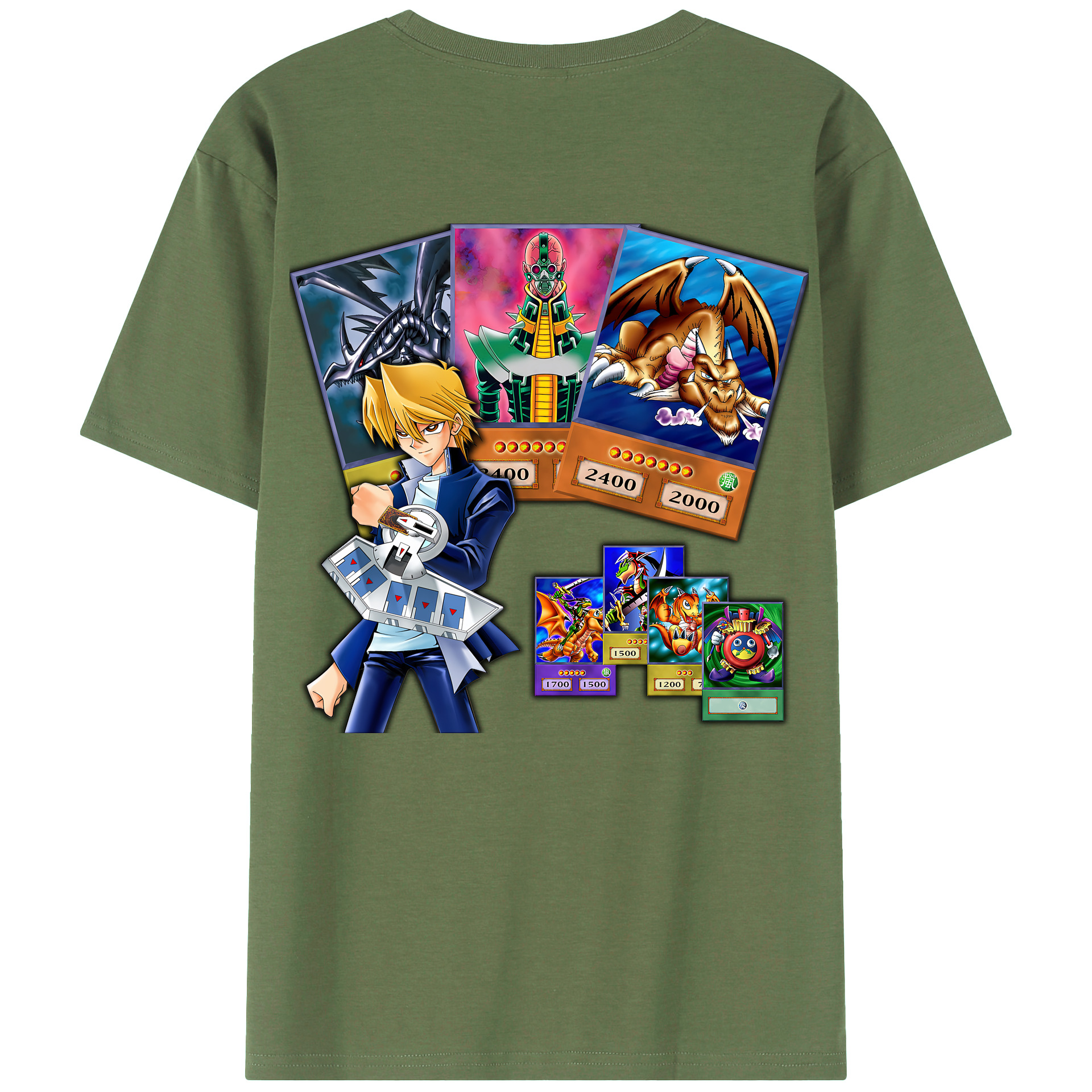 （画像用） 遊☆戯☆王 Yu-Gi-Oh! 綿100％ メンズ半袖Tシャツ（バックプリント） 通気性